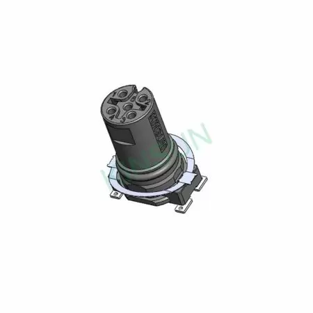 حامل الاتصال النسخة M12 A-coded أنثوي 5Pin SMD المكون من قطعتين - حامل الاتصال النسخة M12 SMD المكون من قطعتين، أنثوي A-coded 5pin مناسب لعملية إعادة تدفق التركيب السطحي. يمكن استخدام حامل الاتصال مع شكل الاتصال اللولبي أو دمجه مباشرة في اللوحة الأمامية للوحدة.
